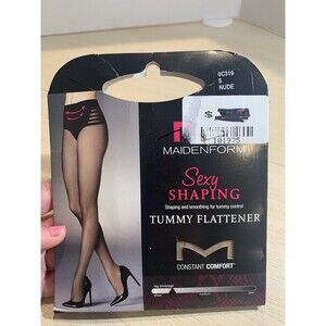 MaidenForm Sexy Shaping Tummy Flattener  Nude 95-140 Lbs Sz S Pantyhose
